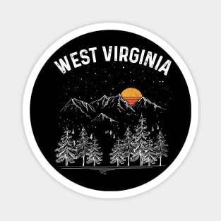 Vintage Retro West Virginia State Magnet